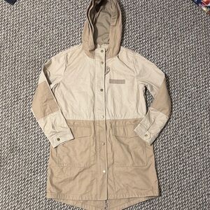 GAP Two-Tone Tan Utility Trench Coat Jacket